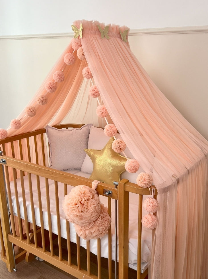 Crib Canopy-Salmon