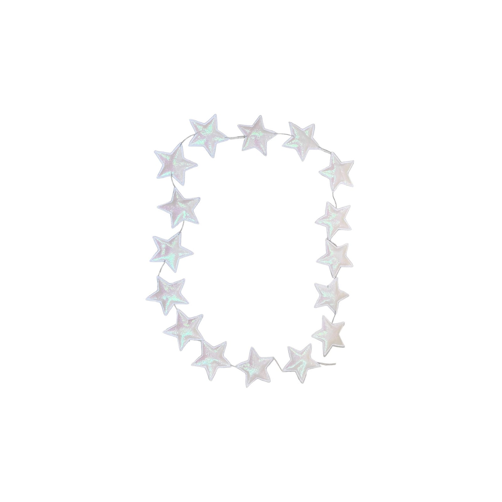 16 Sparkling White Star Garland