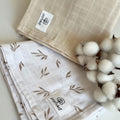 2 piece Muslin Baby Blanket-Leaf