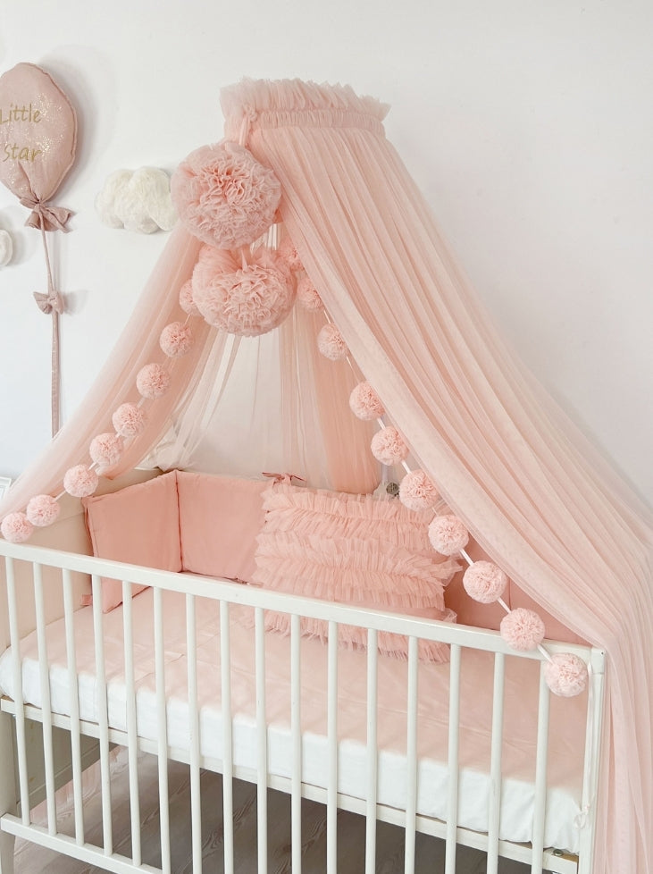 Crib Canopy-Baby Pink