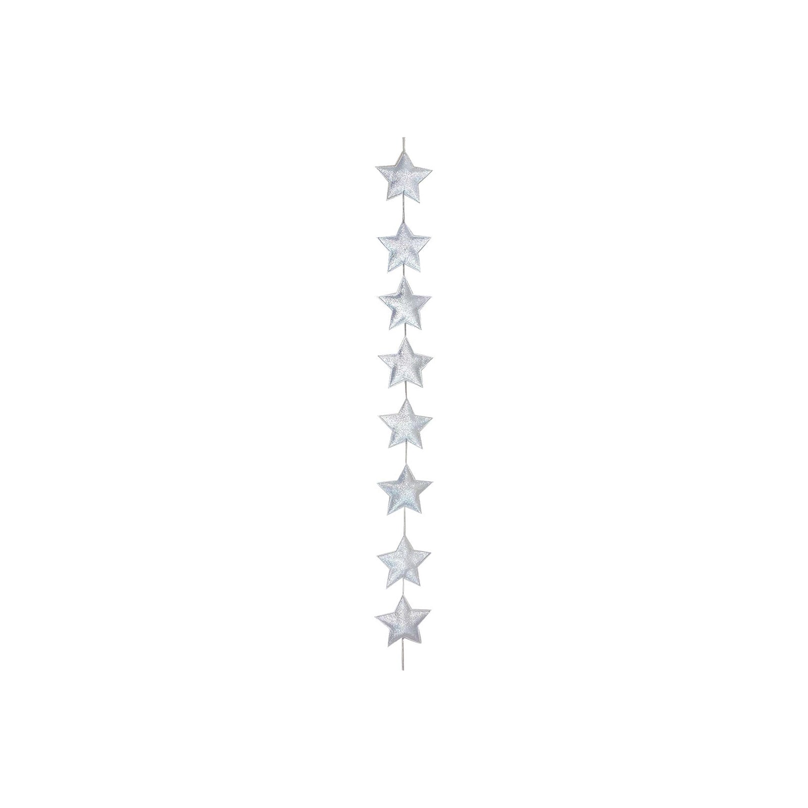 8 Silver Star Garland