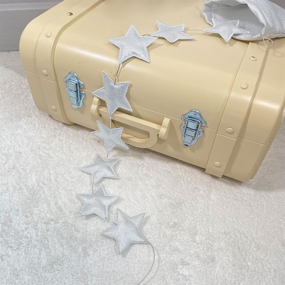 8 Silver Star Garland