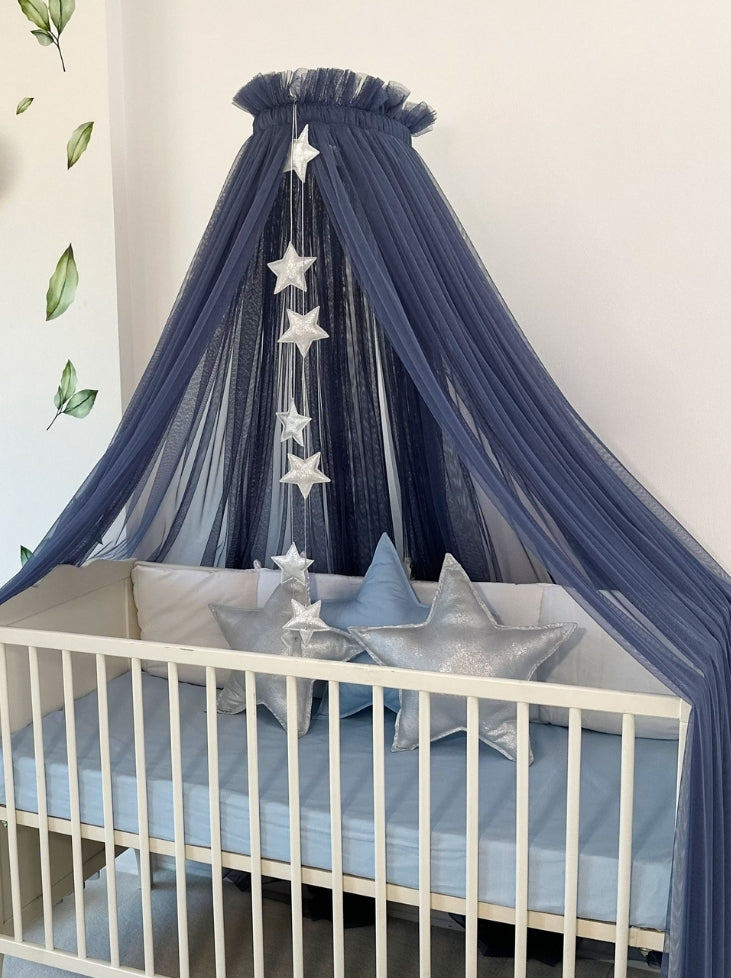 Crib Canopy-Glaucous Blue