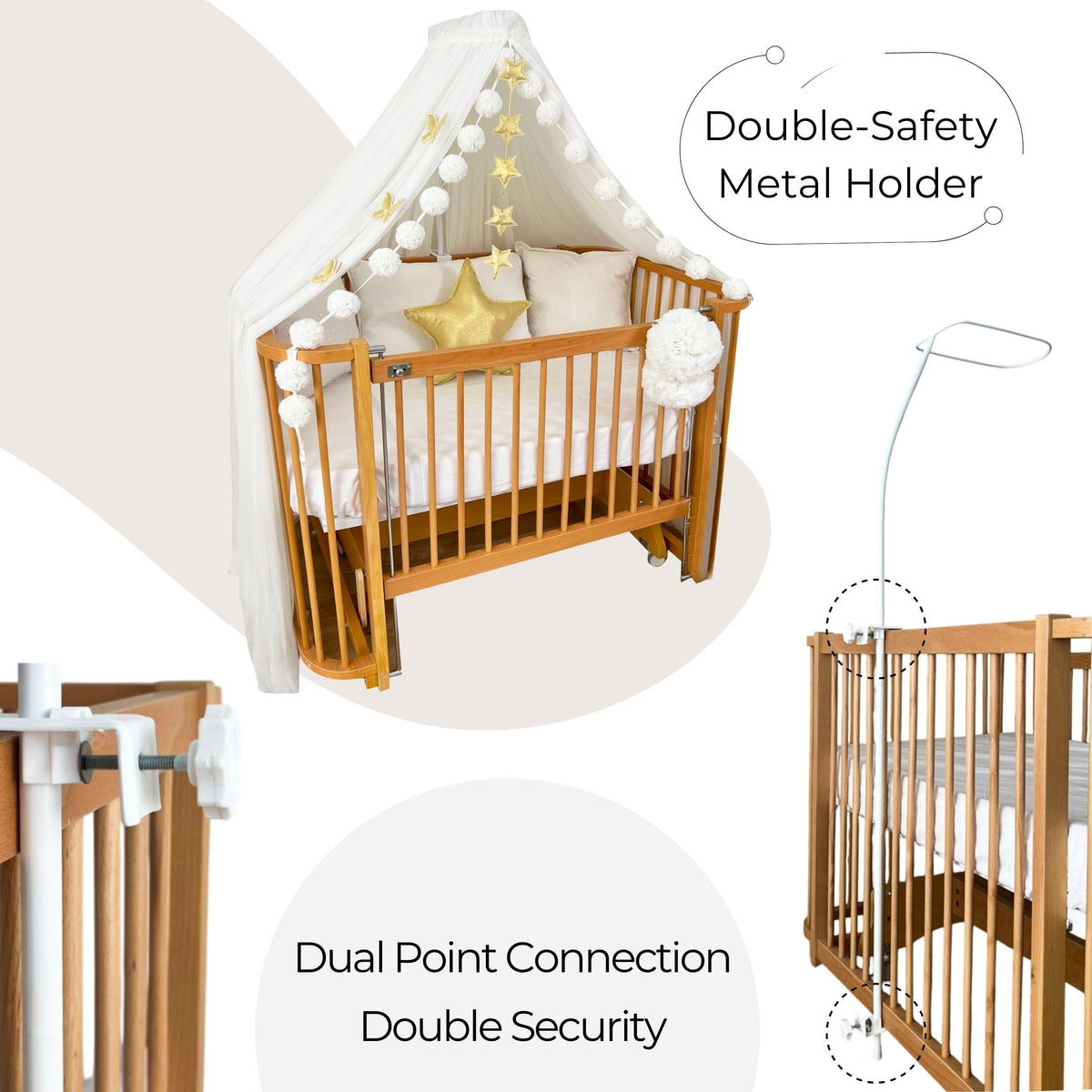 Crib Canopy-White