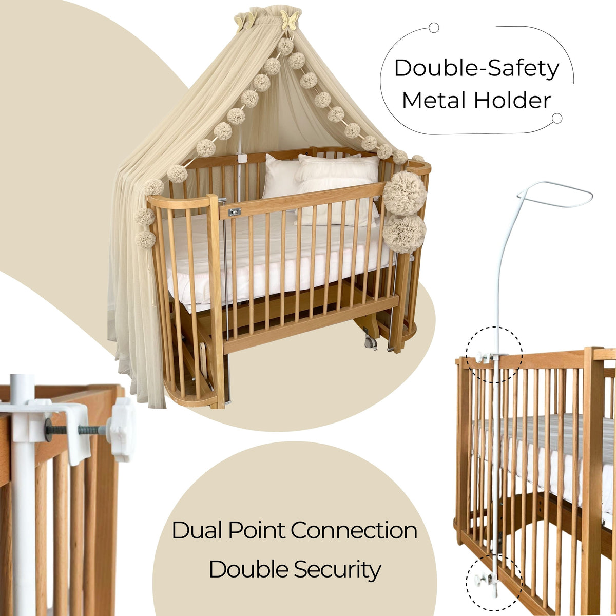 Crib Canopy-Beige