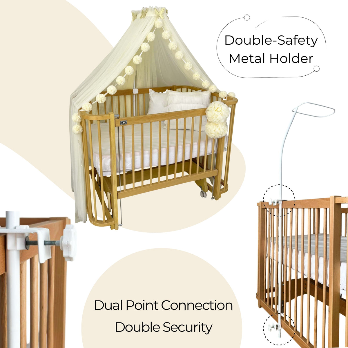 Crib Canopy-Cream