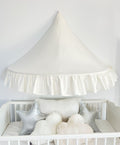 Half Moon Canopy Frill-White
