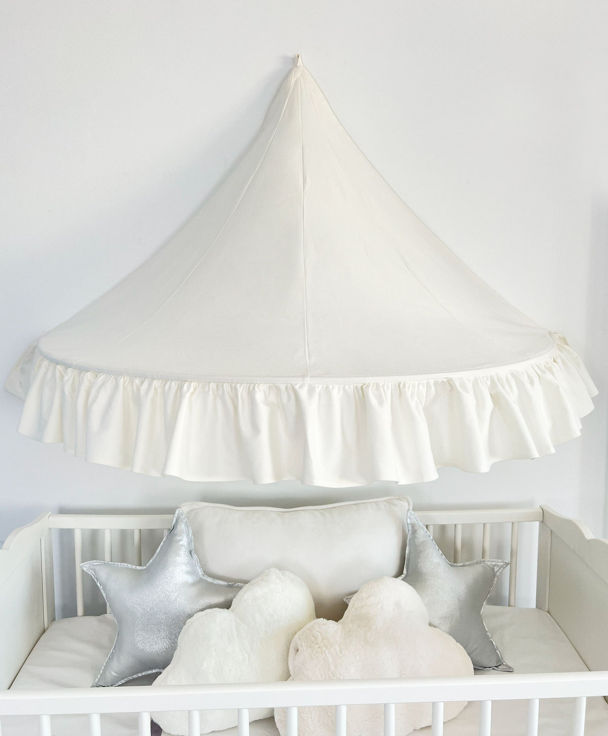 Half Moon Canopy Frill-White