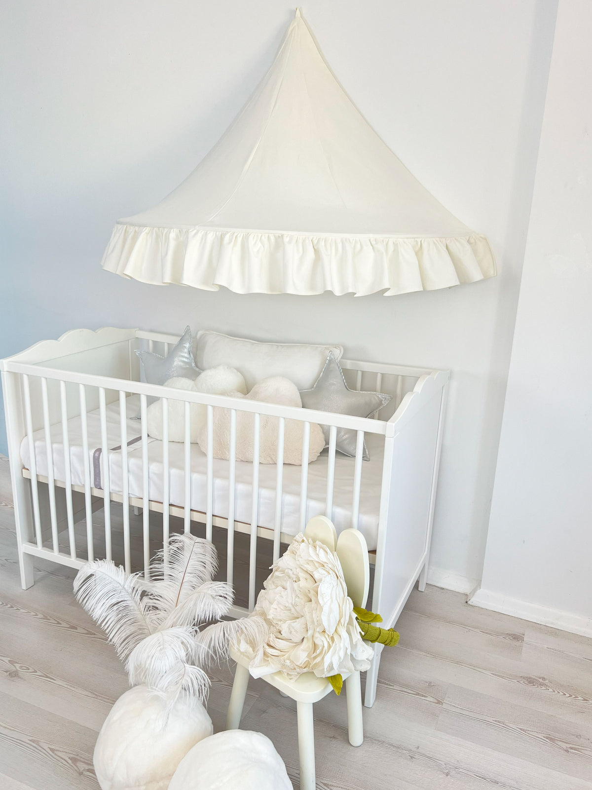 Half Moon Canopy Frill-White