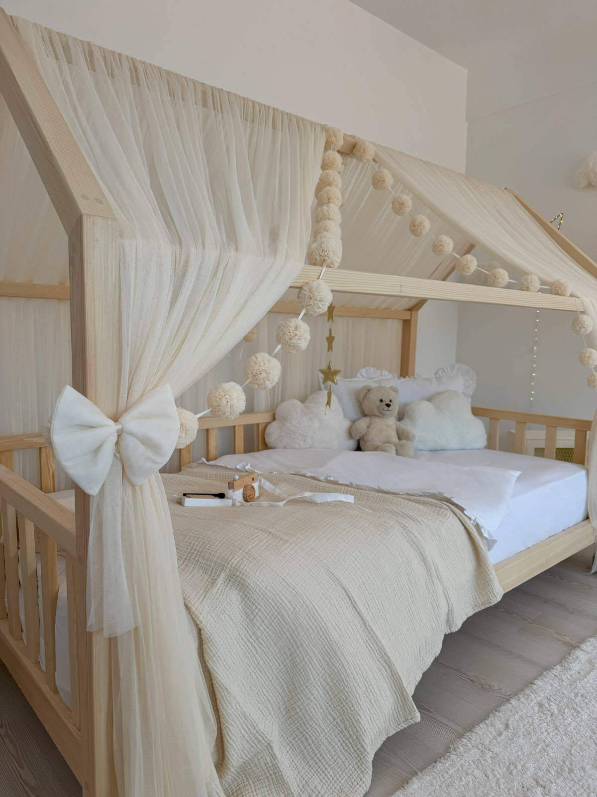 Montessori Bed Canopy Basic-Cream