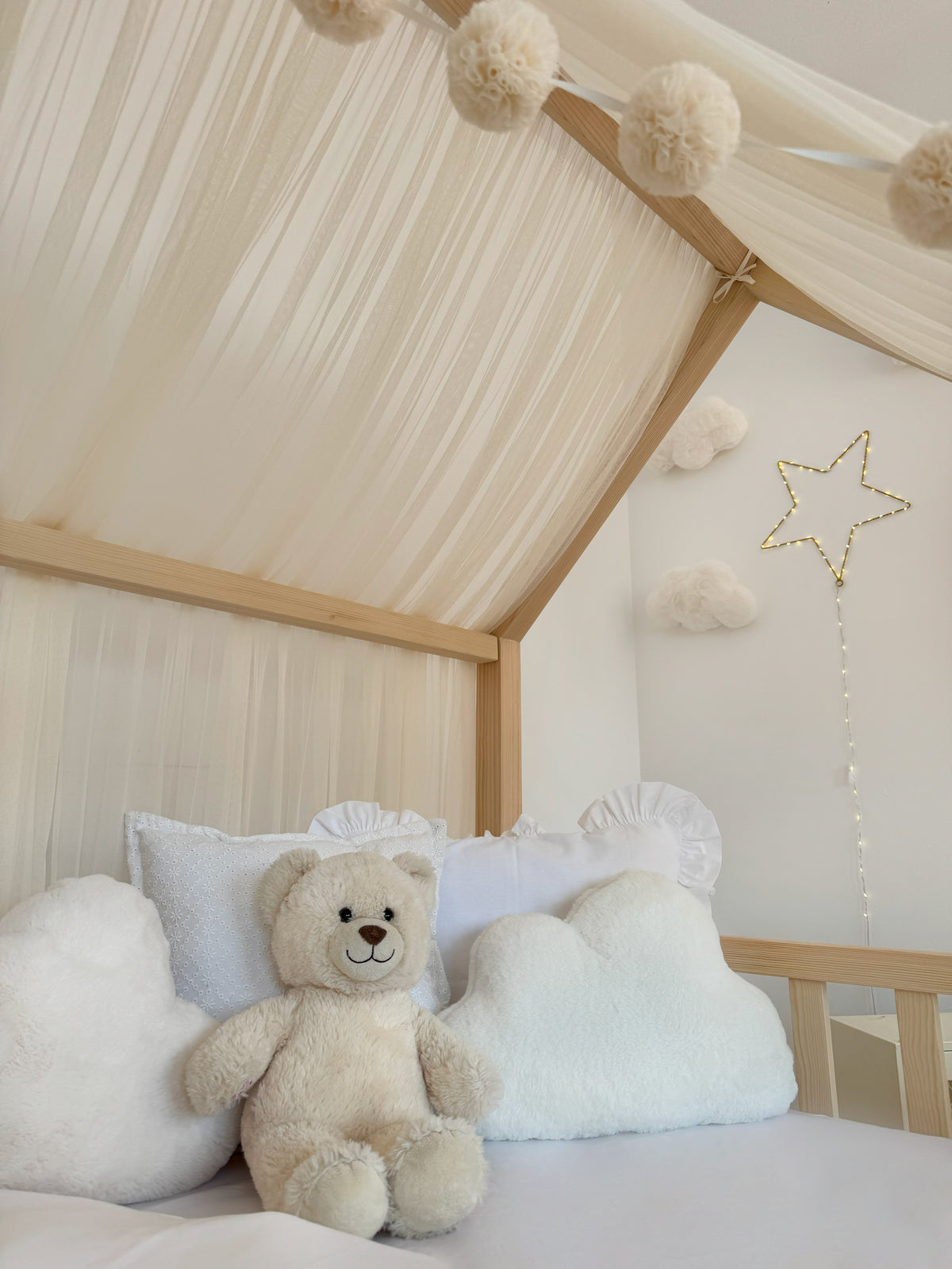Montessori Bed Canopy Basic-Cream