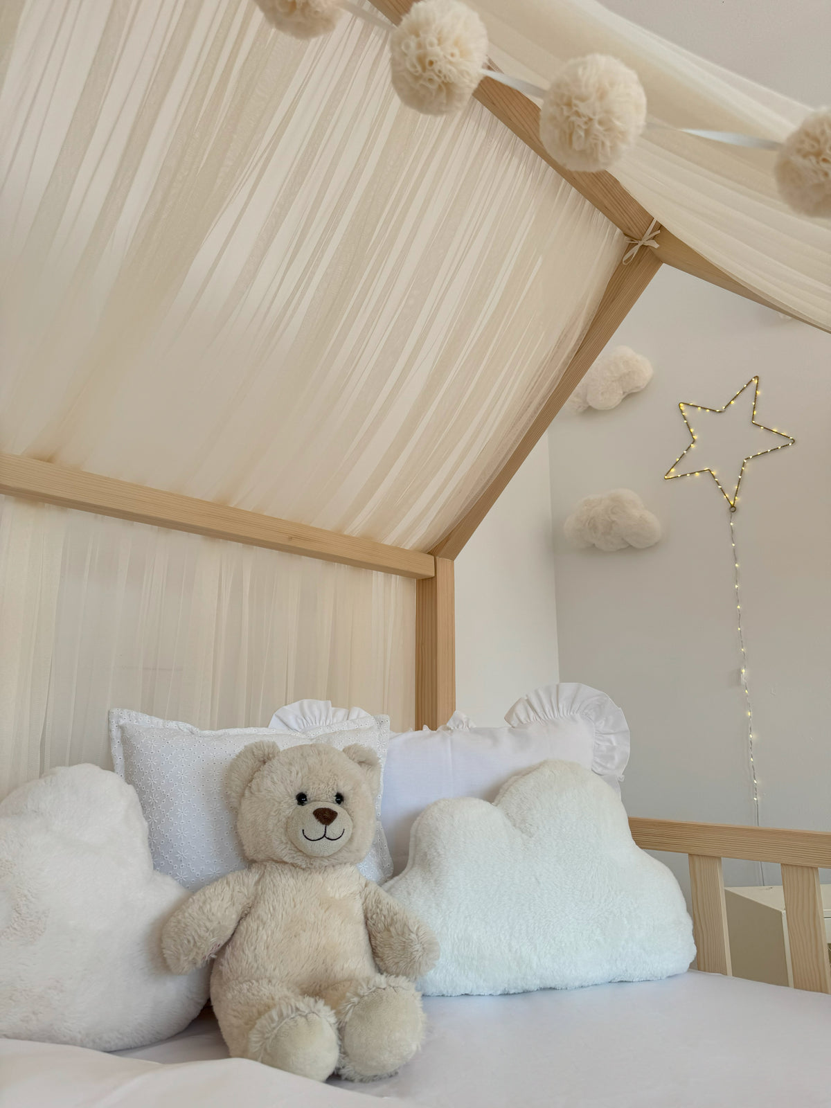 Montessori Bed Canopy Basic-Cream