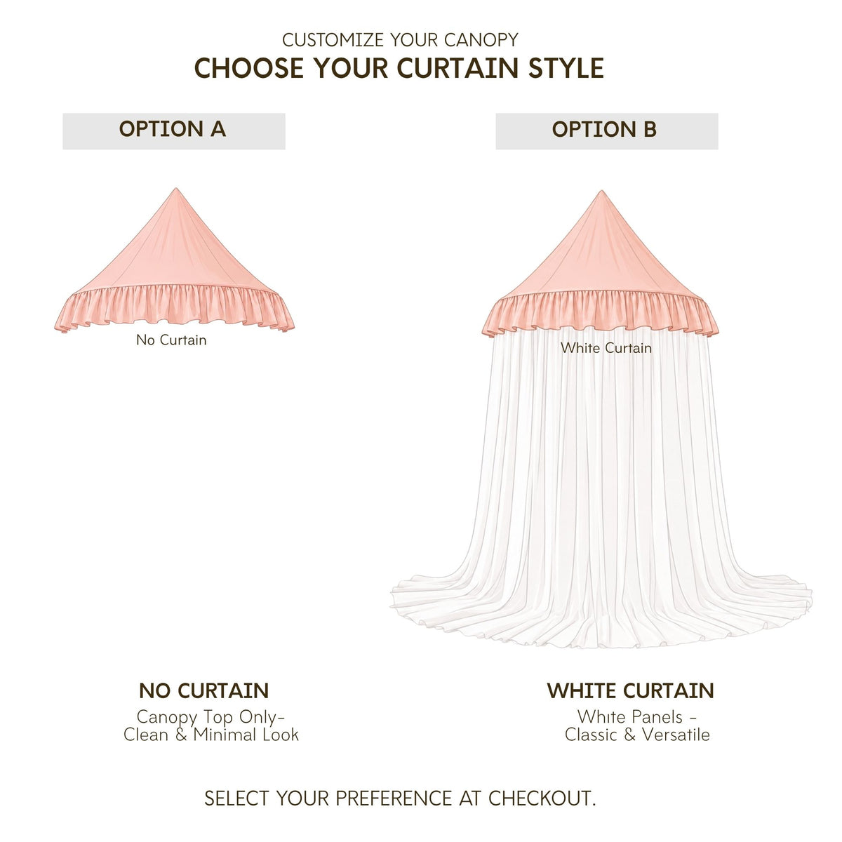 Half Moon Canopy Frill-Natural White
