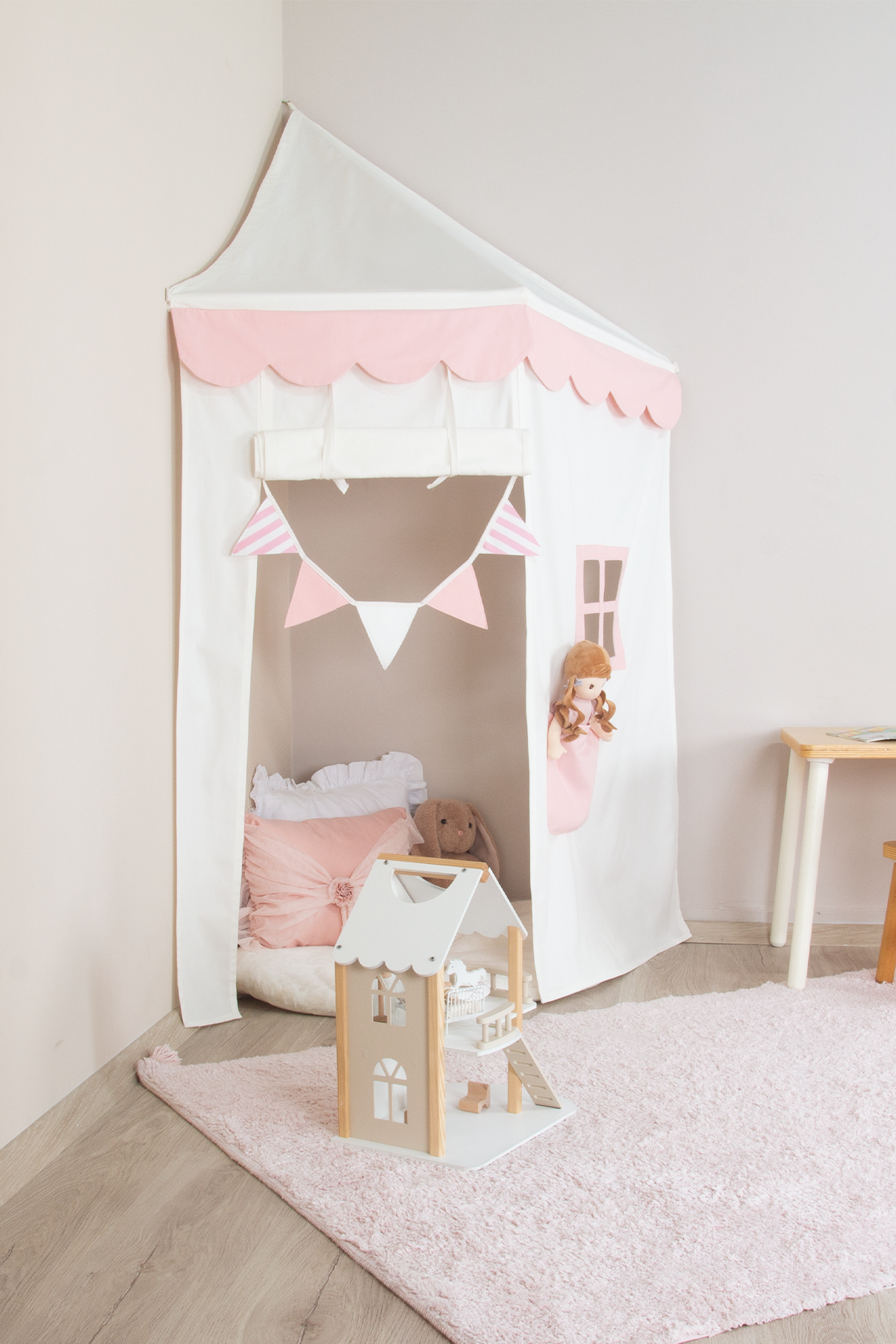 Corner Canopy Tent-Pink
