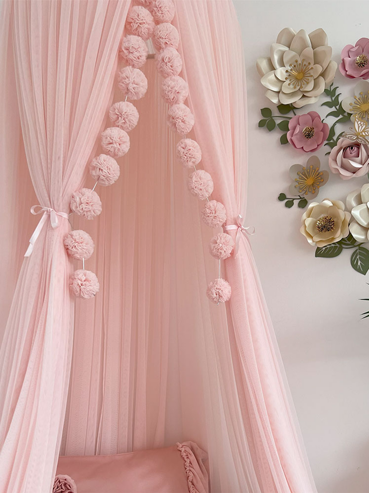 Tulle Canopy-Baby Pink