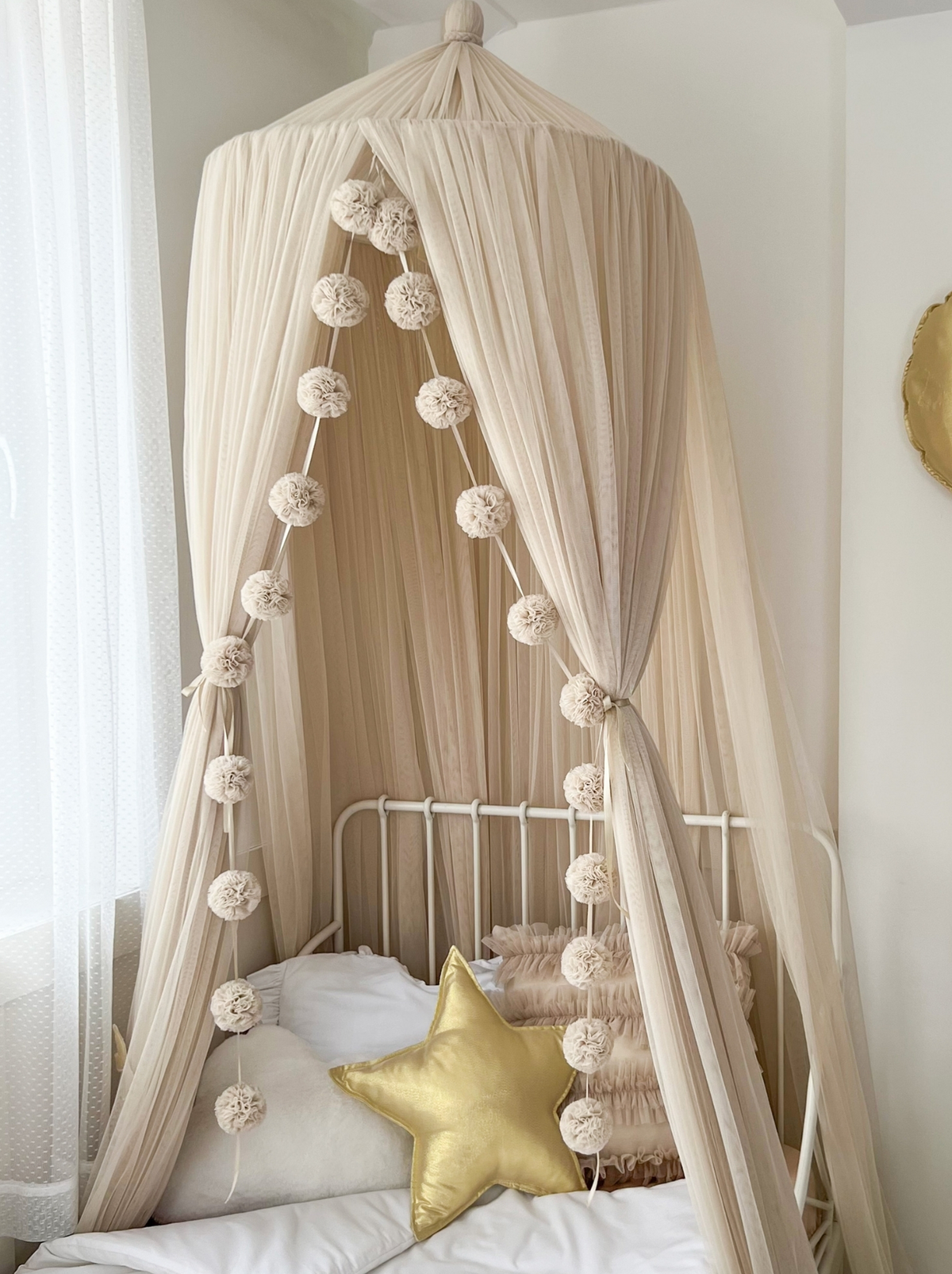 Tulle Canopy-Beige