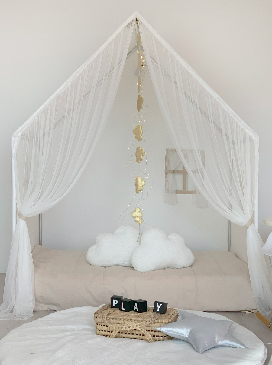 Playhouse-Montessori White With Curtains