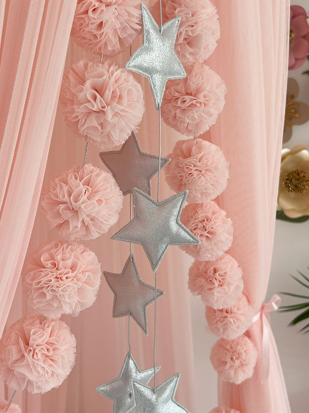 Tulle Canopy-Baby Pink
