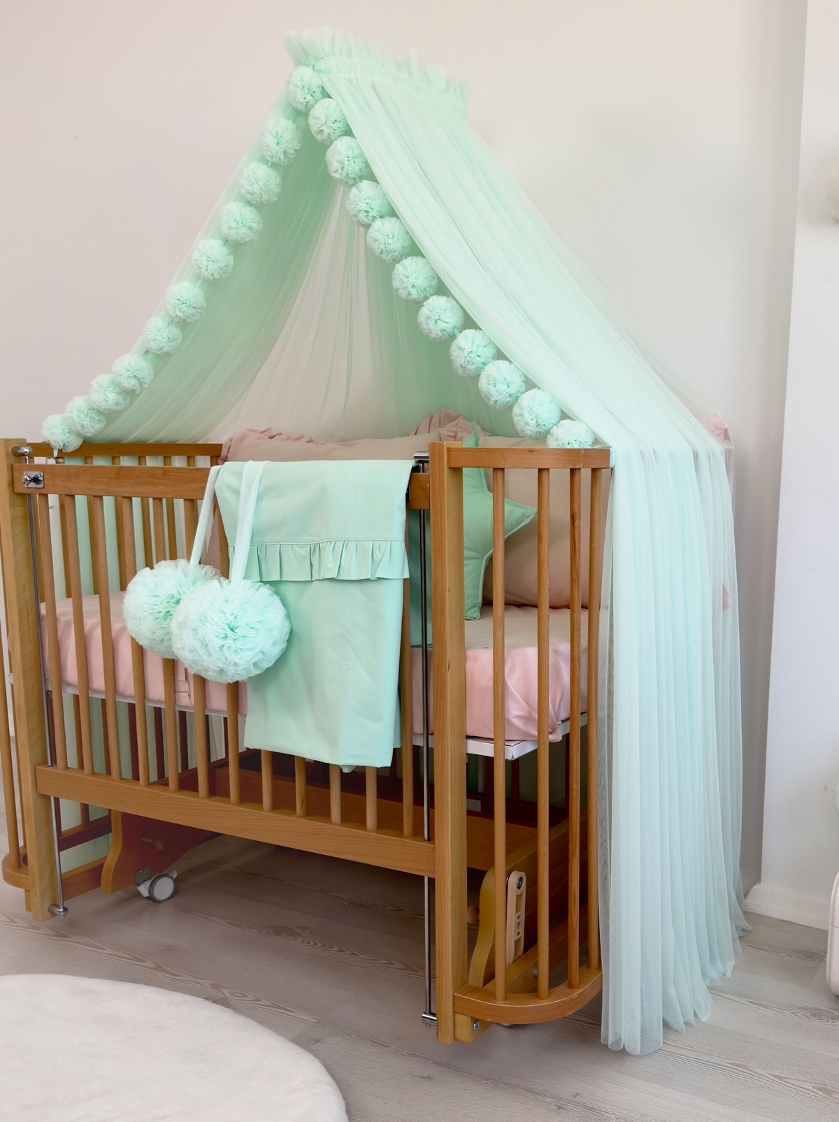 Crib Canopy-Baby Green