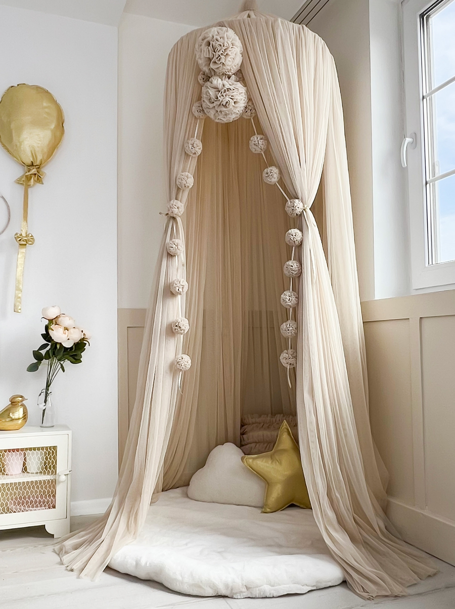 Tulle Canopy-Beige