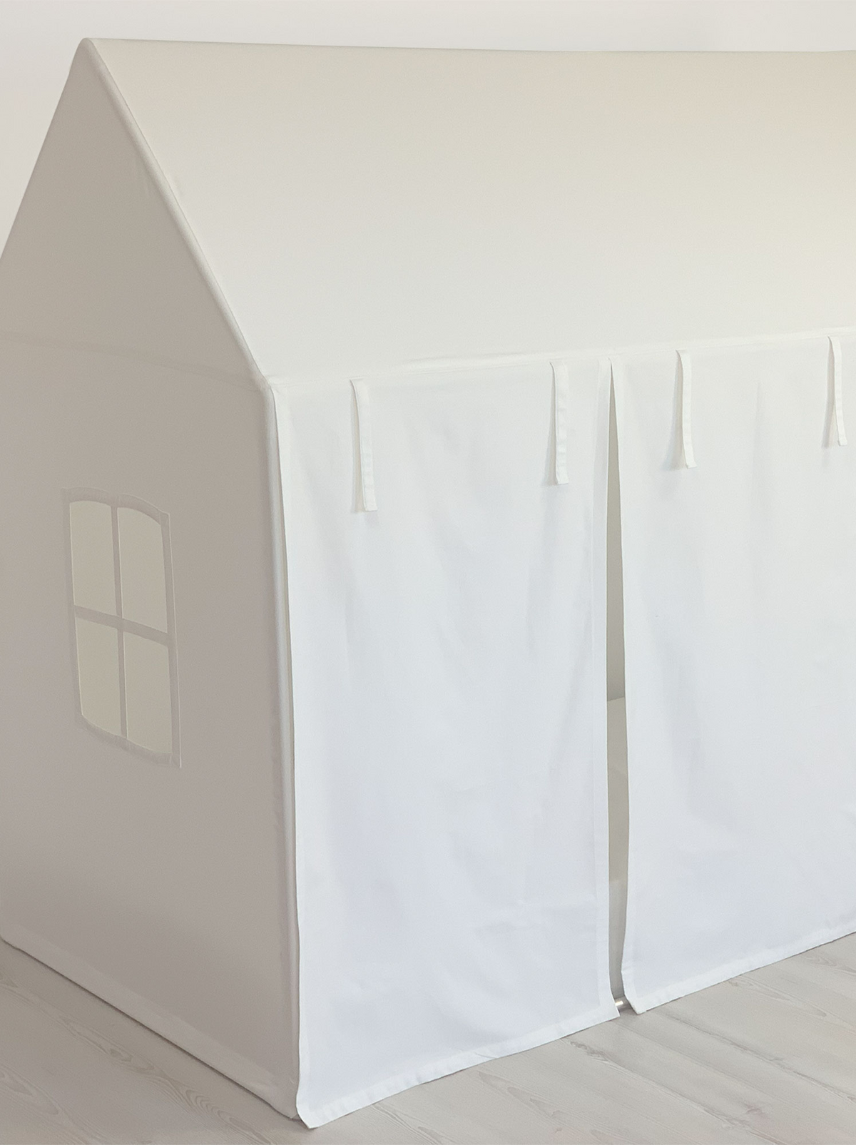 Playhouse-Twin Size White With Curtains