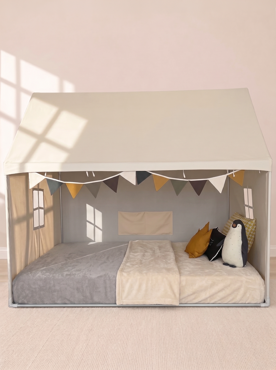 Playhouse-Twin Size Natural Without Curtains
