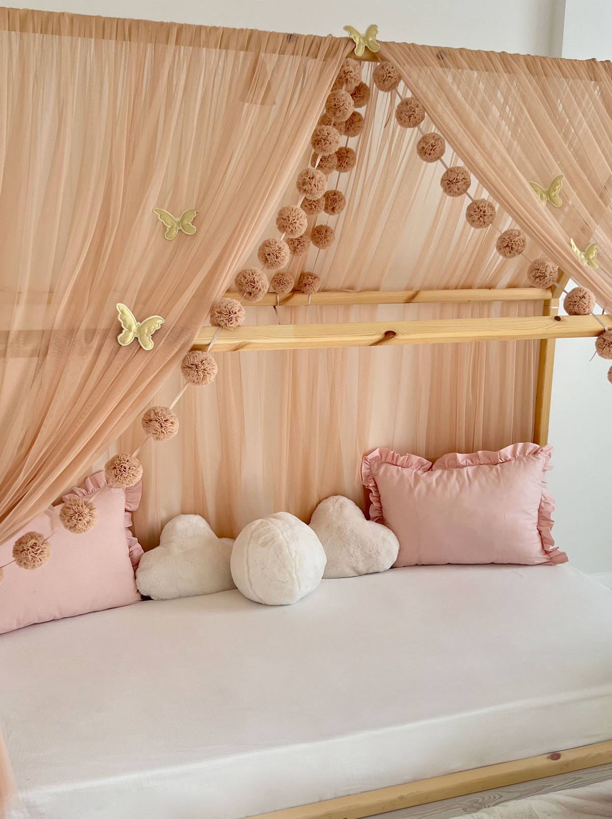 Montessori Bed Canopy Basic-Champagne