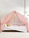 Montessori Bed Canopy Deluxe-Baby Pink