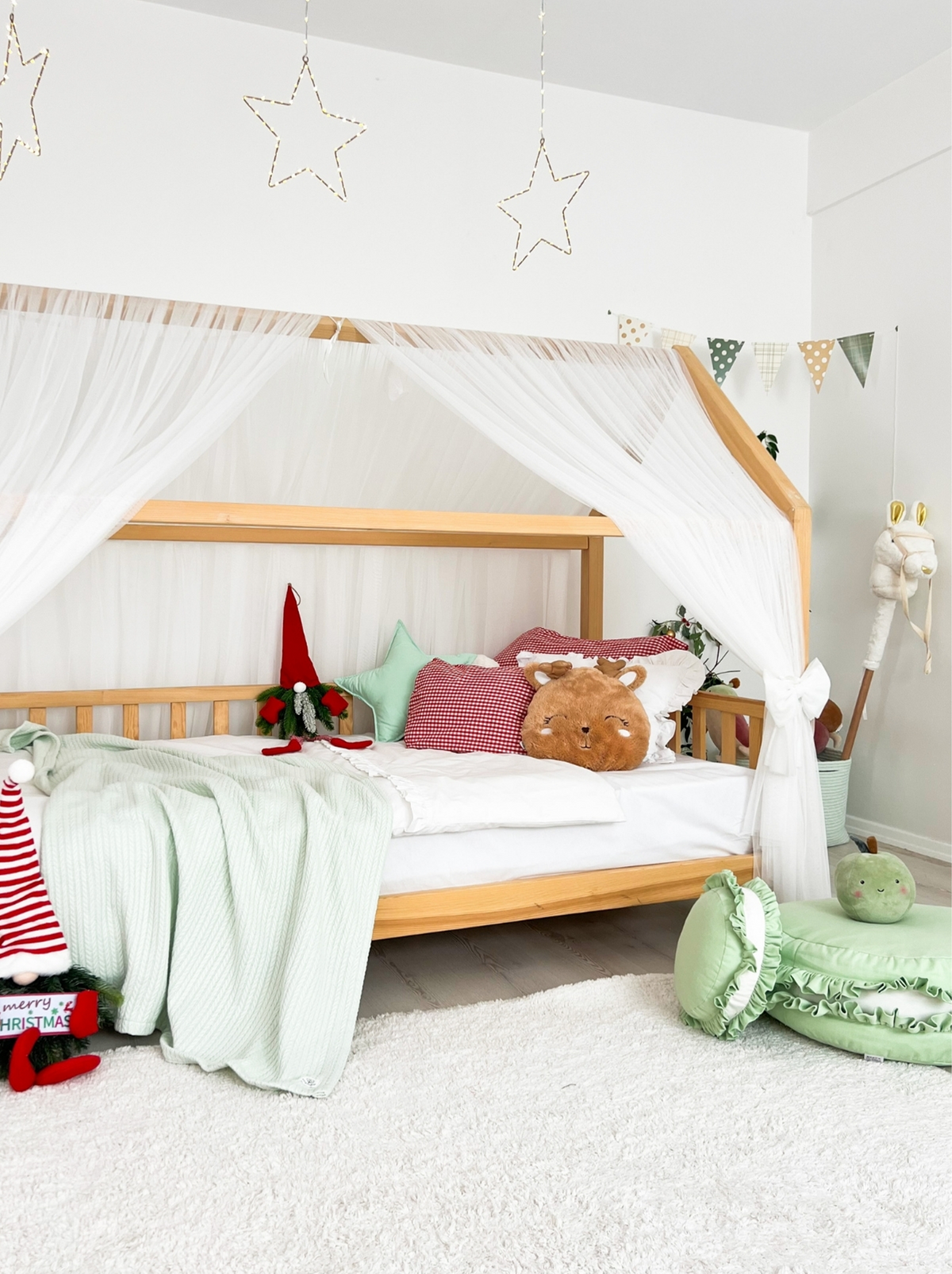 Montessori Bed Canopy Basic-White