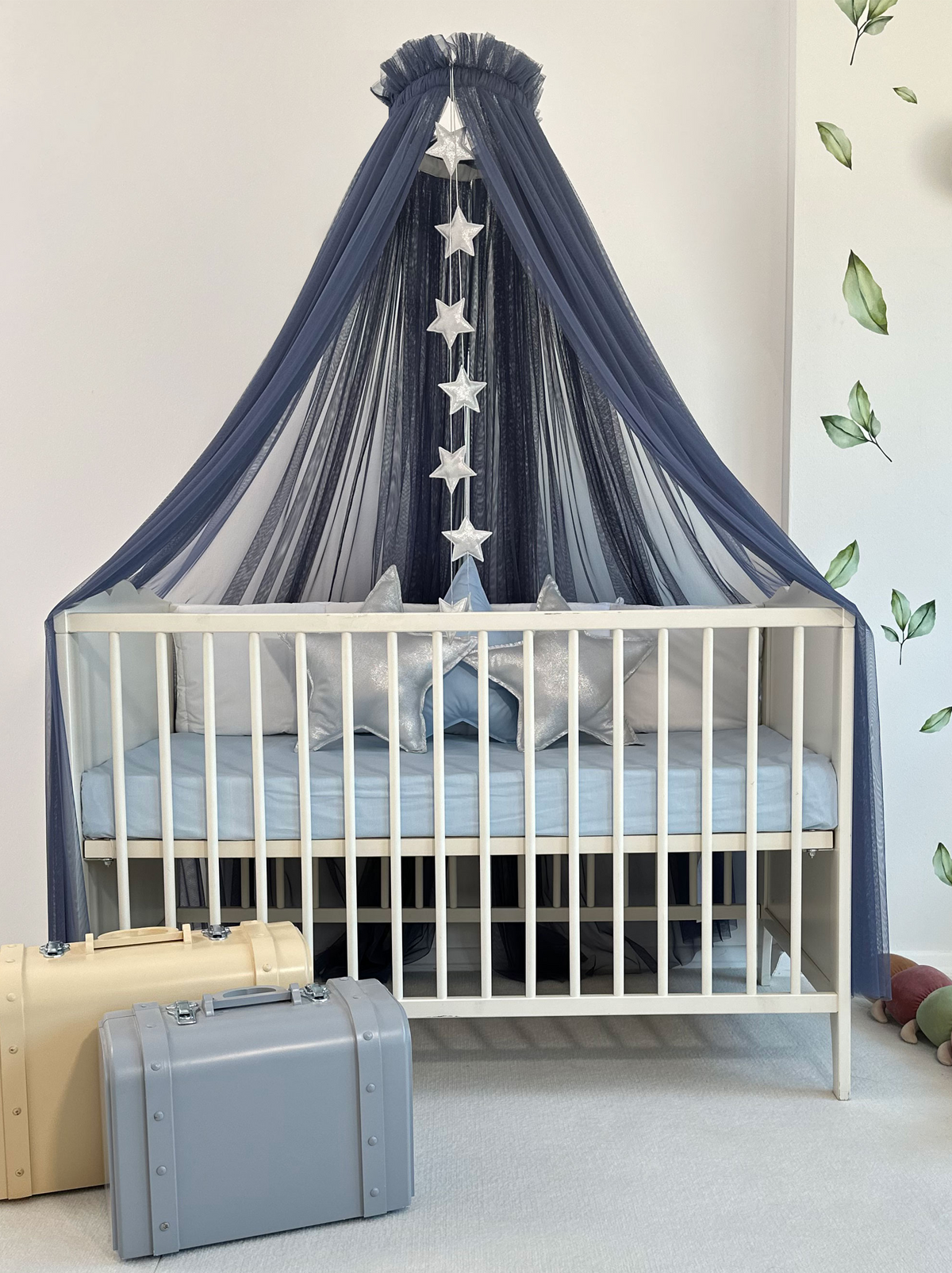 Crib Canopy-Glaucous Blue