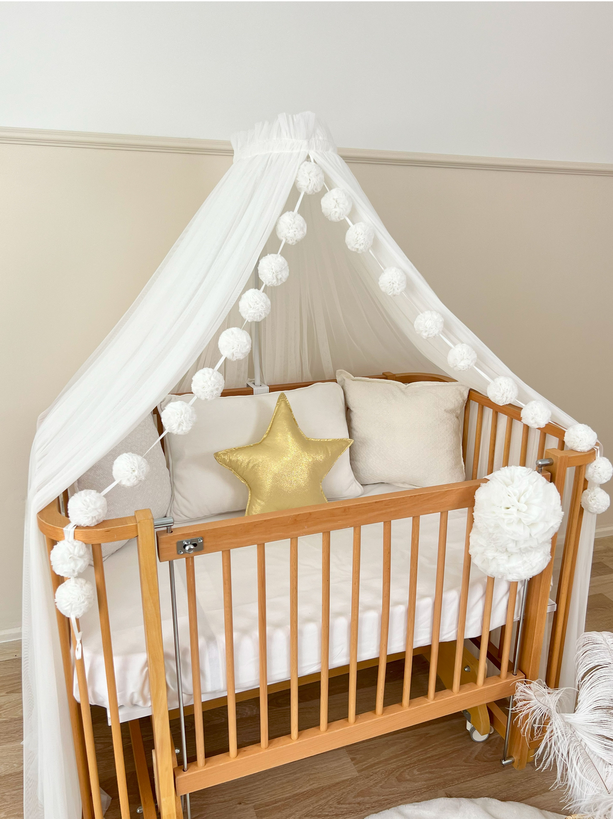 Crib Canopy-White