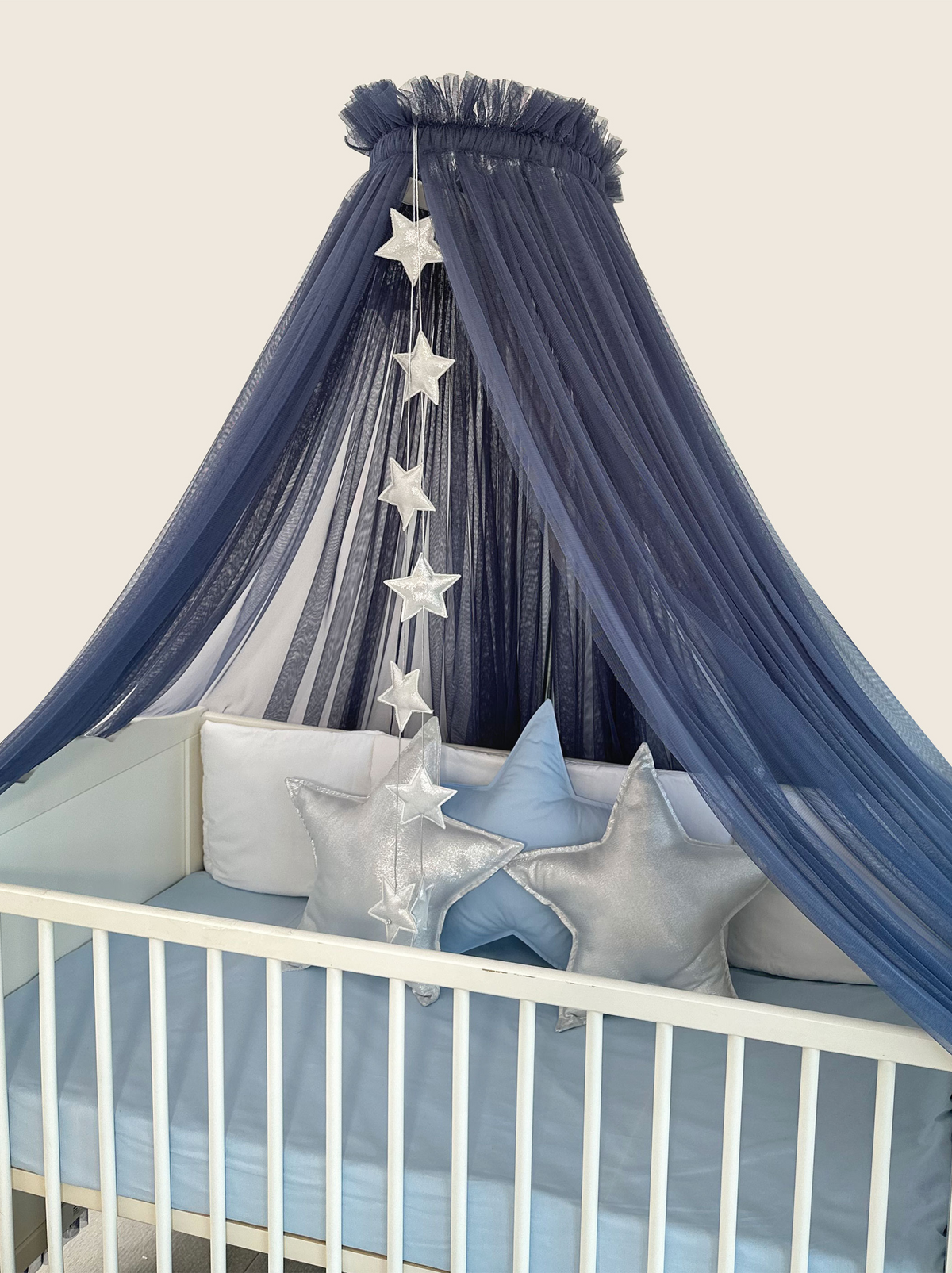 Crib Canopy-Glaucous Blue