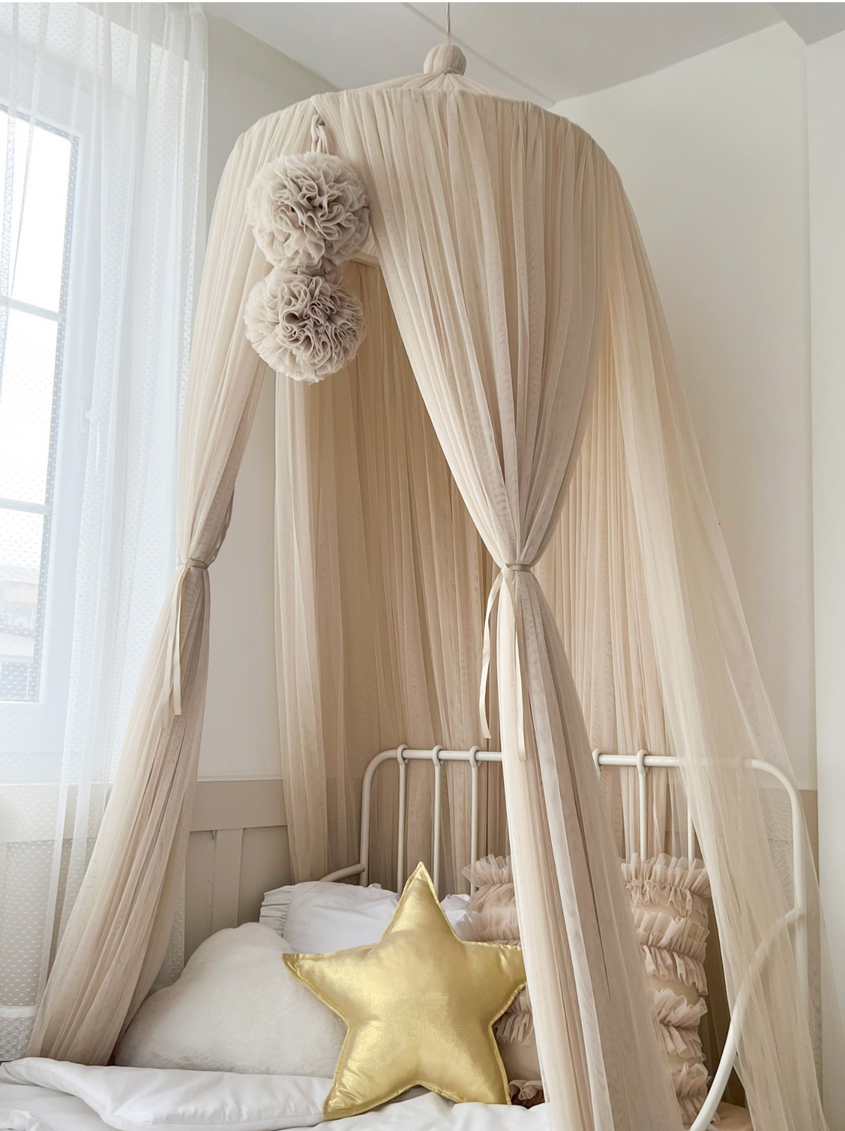 Tulle Canopy-Beige