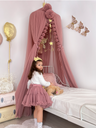 Tulle Canopy-Dusty Rose