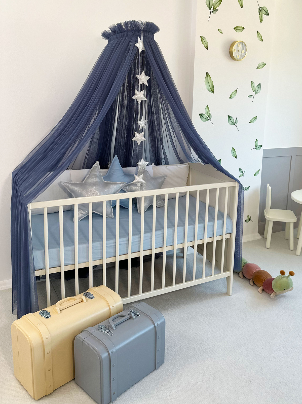 Crib Canopy-Glaucous Blue