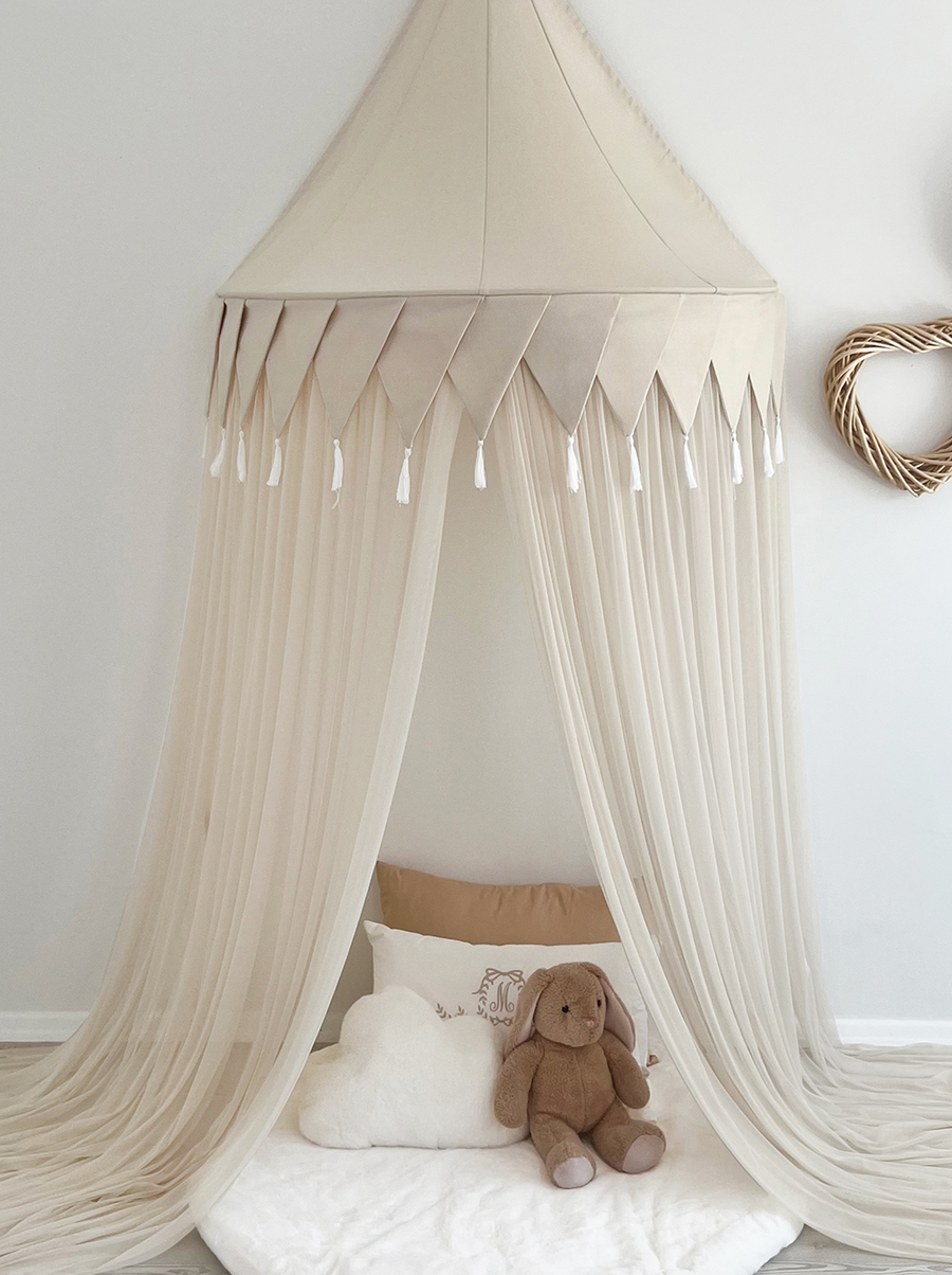 Half Moon Canopy-Natural Beige