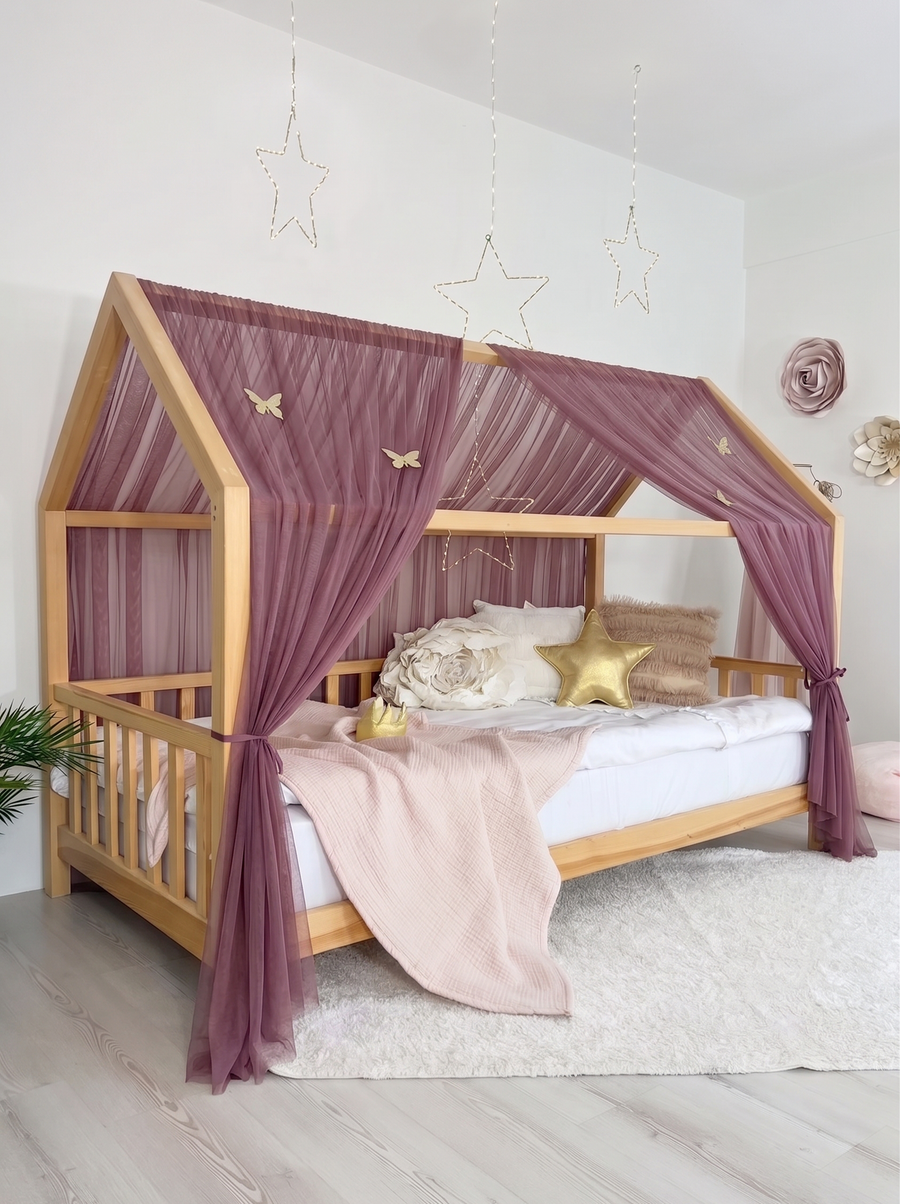 MONTESSORI BED CANOPY-OPERA MAUVE