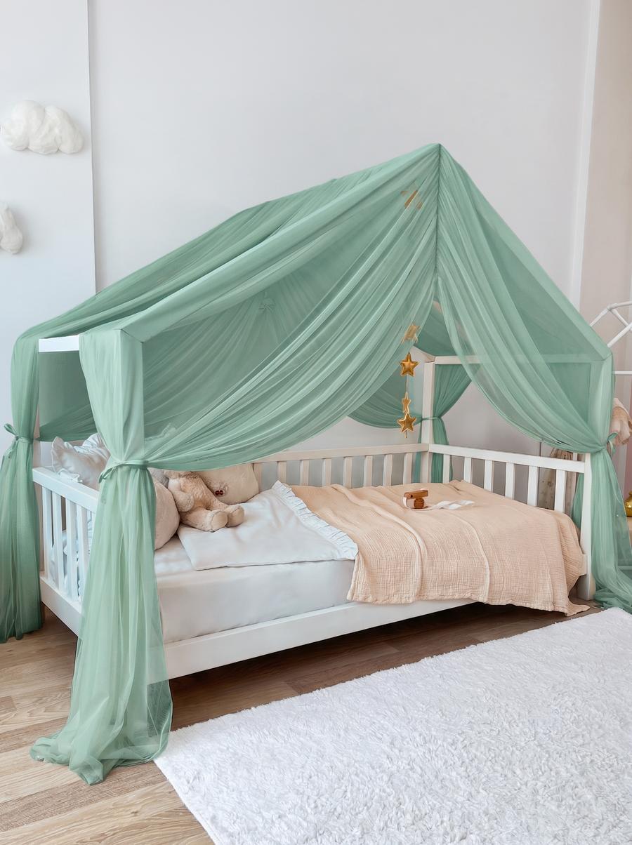 Montessori Bed Canopy Basic-Sage Green