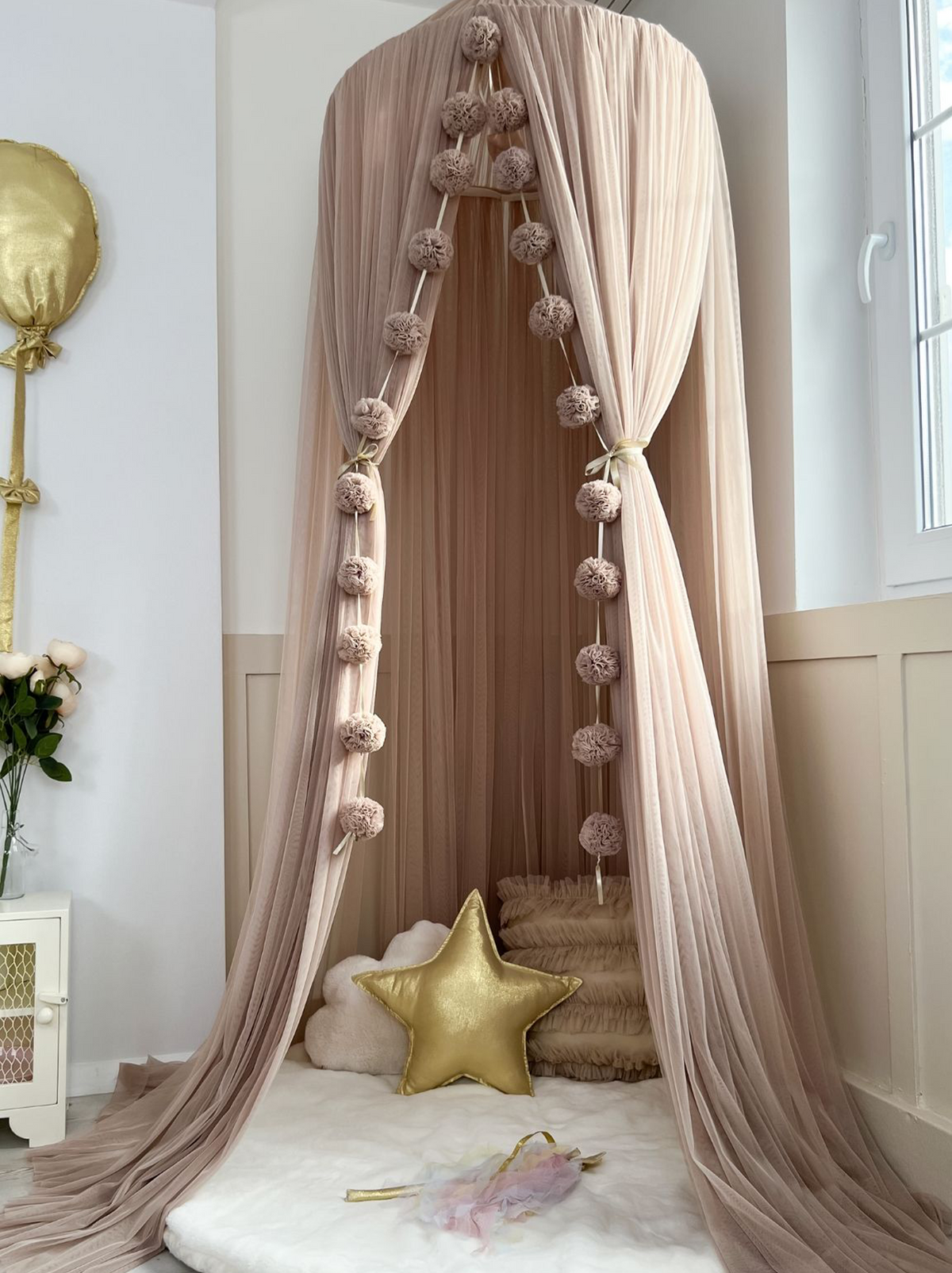 Tulle Canopy-Mink