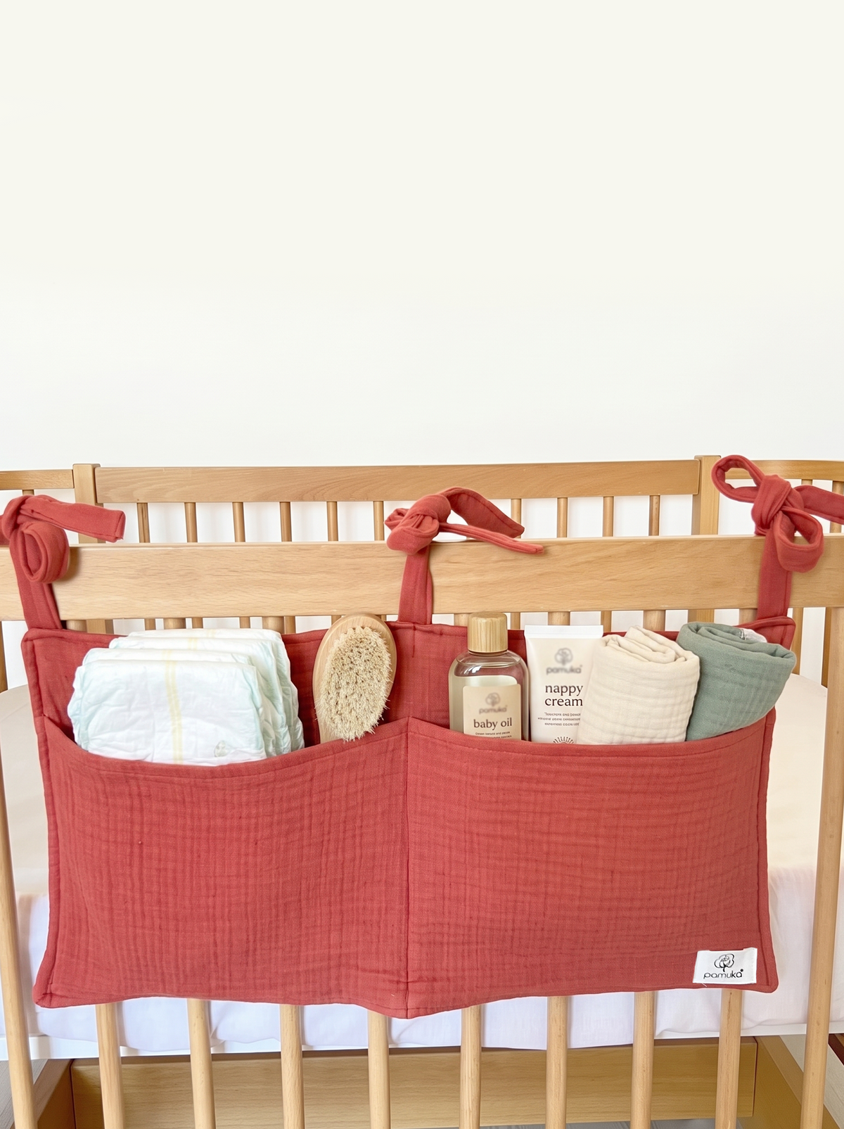 Crib Organizer-Cinnamon