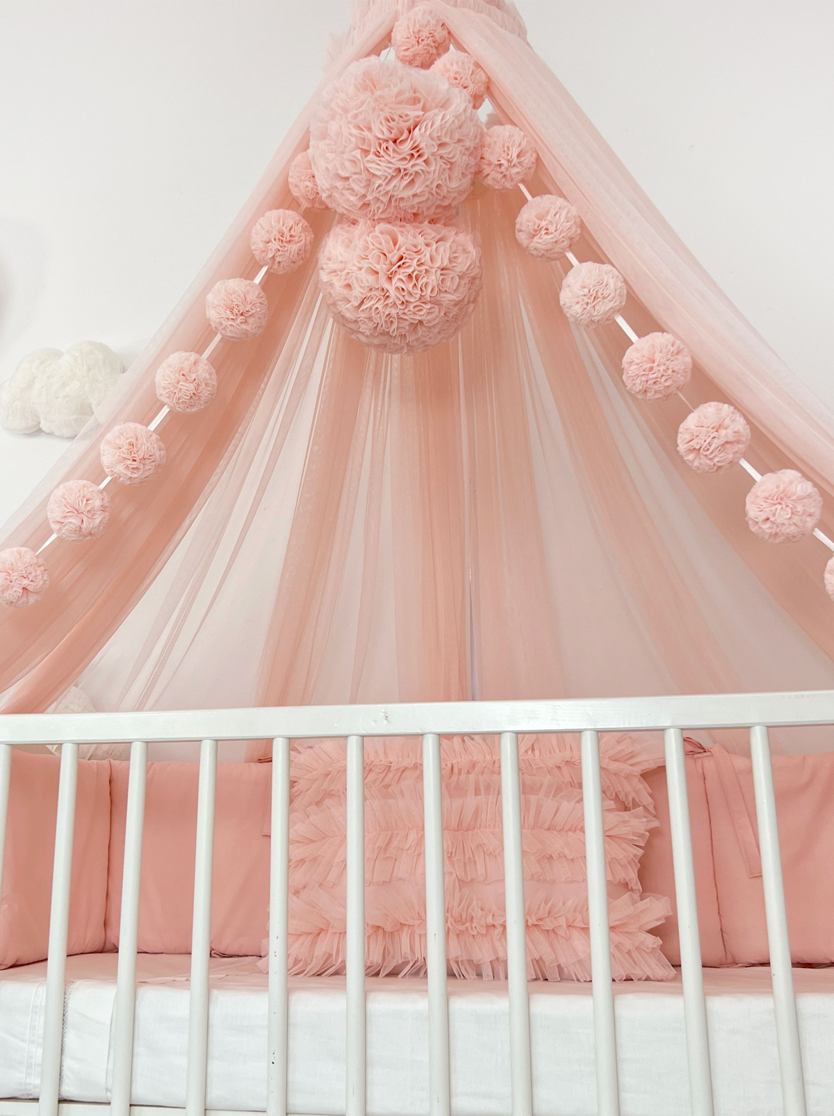 Crib Canopy-Baby Pink