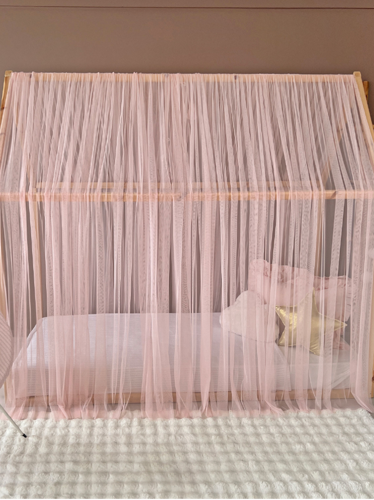 Montessori Bed Canopy Basic-Baby Pink
