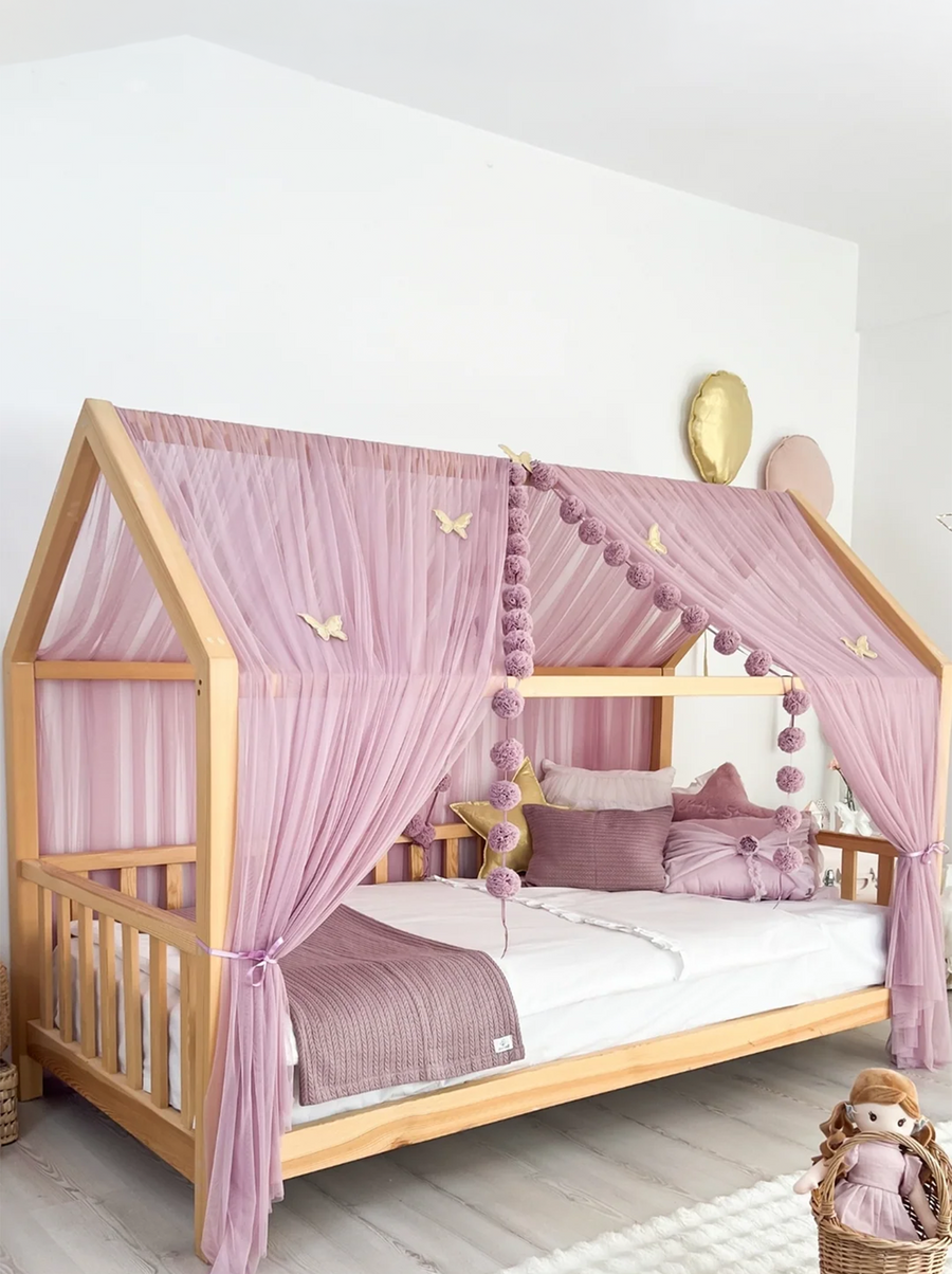 Montessori Bed Canopy Basic-Dusty Lilac
