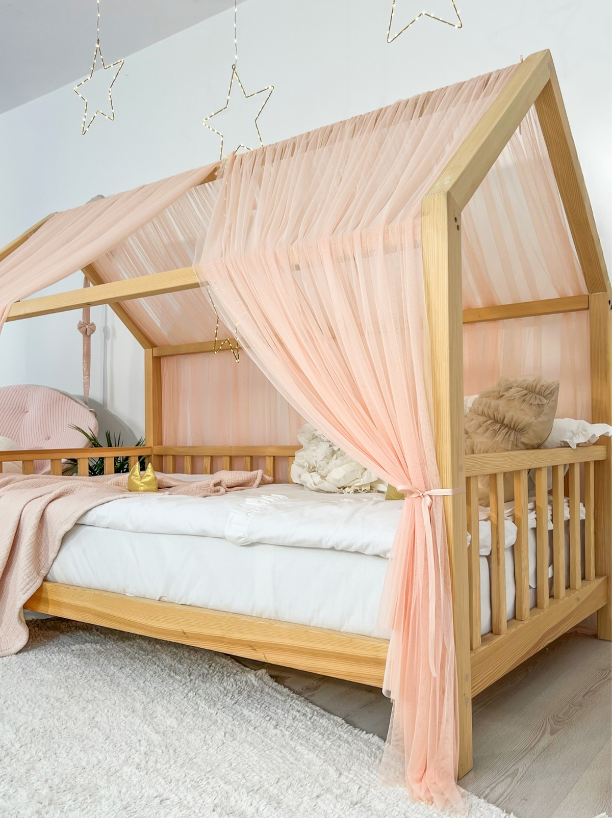Montessori Bed Canopy Basic-Salmon