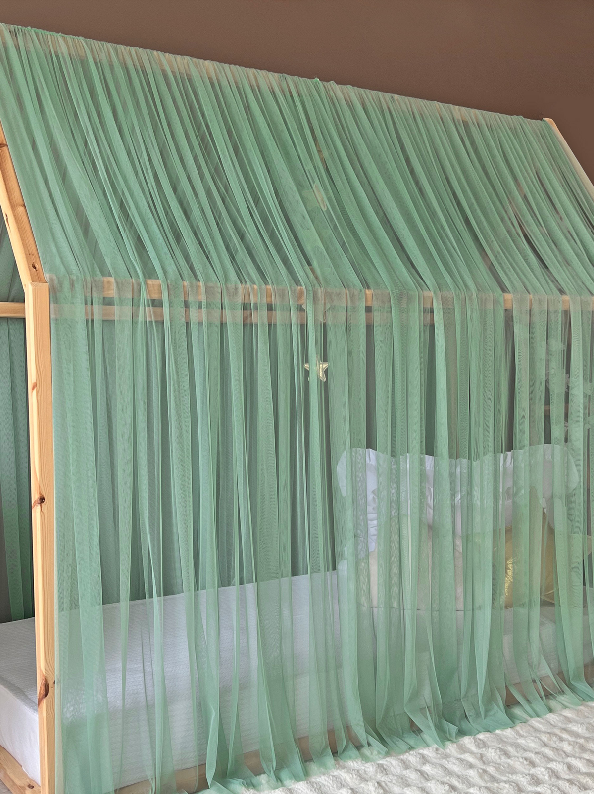 Montessori Bed Canopy Basic-Sage Green