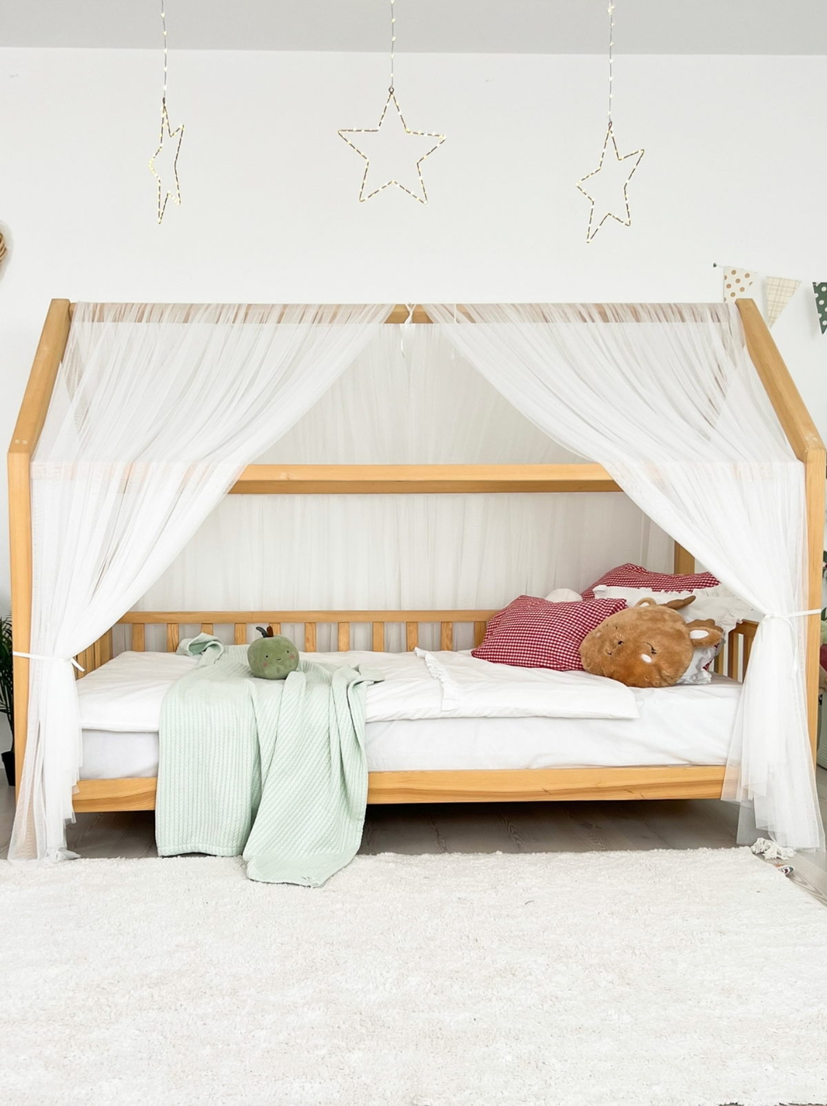Montessori Bed Canopy Basic-White