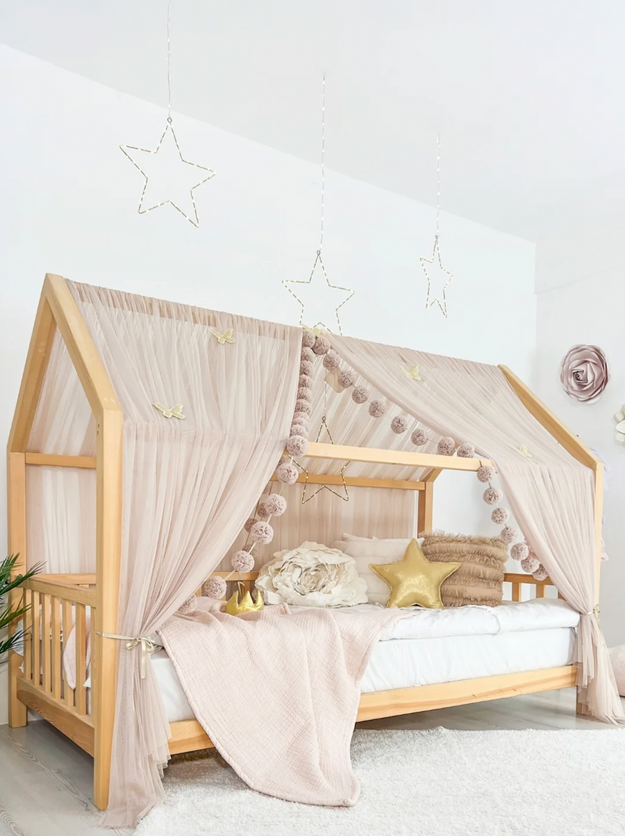 Montessori Bed Canopy Basic-Pinkish Stone