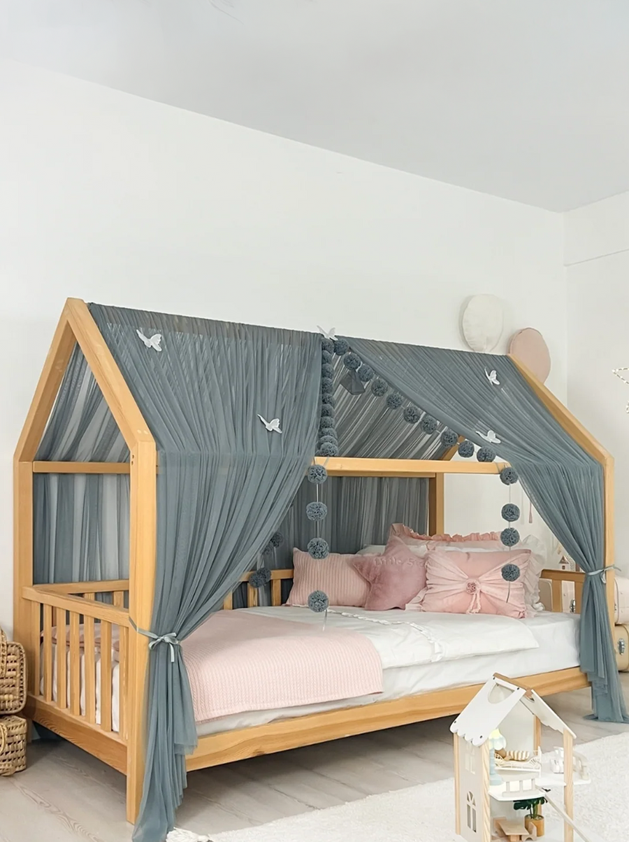 Montessori Bed Canopy Basic-Indigo Blue