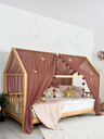 Montessori Bed Canopy Basic-Pinkish Brown