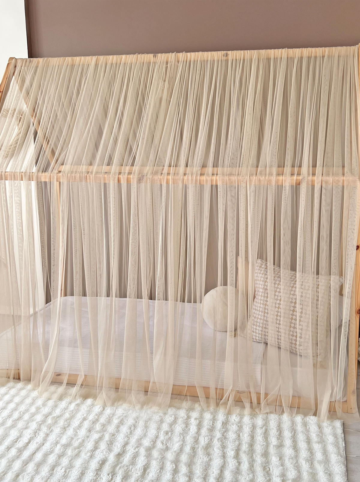 Montessori Bed Canopy Basic-Beige